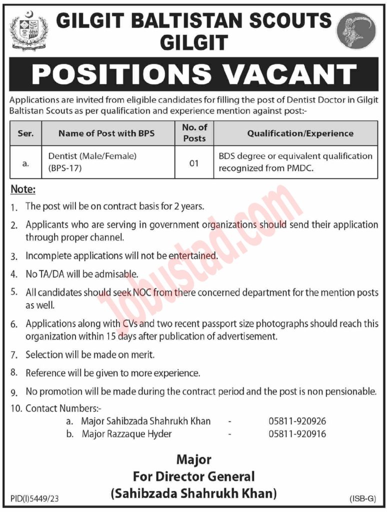 Latest GB Scouts Jobs in Gilgit