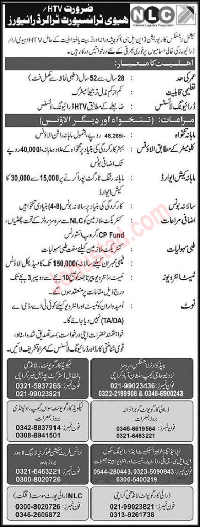 New Drivers Jobs in Gujranwala