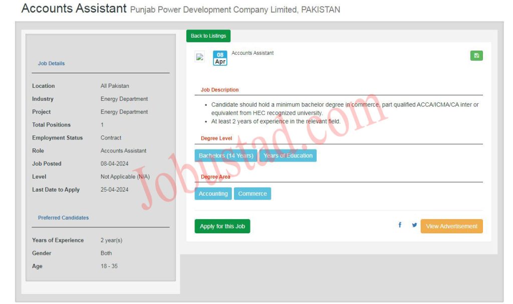 Latest Account Assistant Jobs in Lahore April 2024 