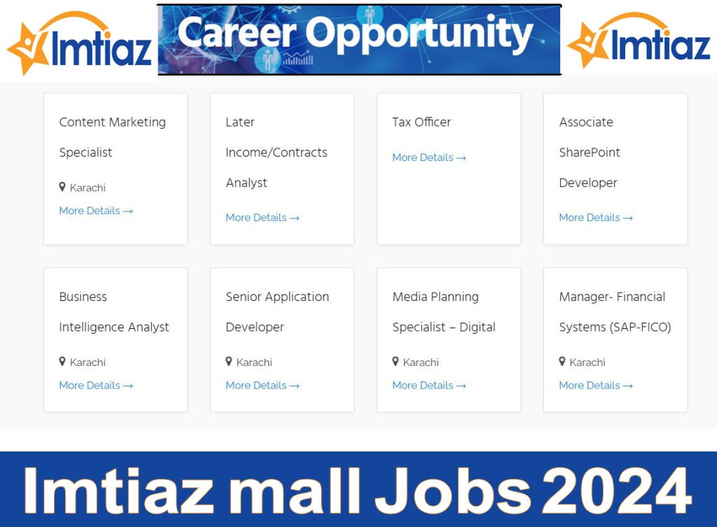 Latest Imtiaz Mall Jobs 
