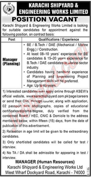 Latest KS&EW Jobs April 2024