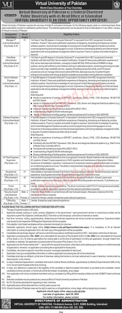 Virtual University Jobs