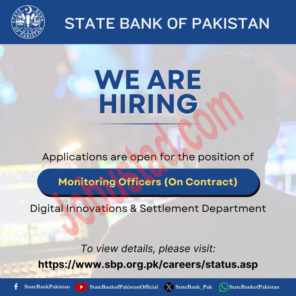 Monitoring Officer Jobs in Karachi May 2024 