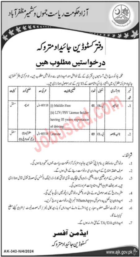 Latest Public Sector Organization Jobs in Muzaffarabad April 2024 