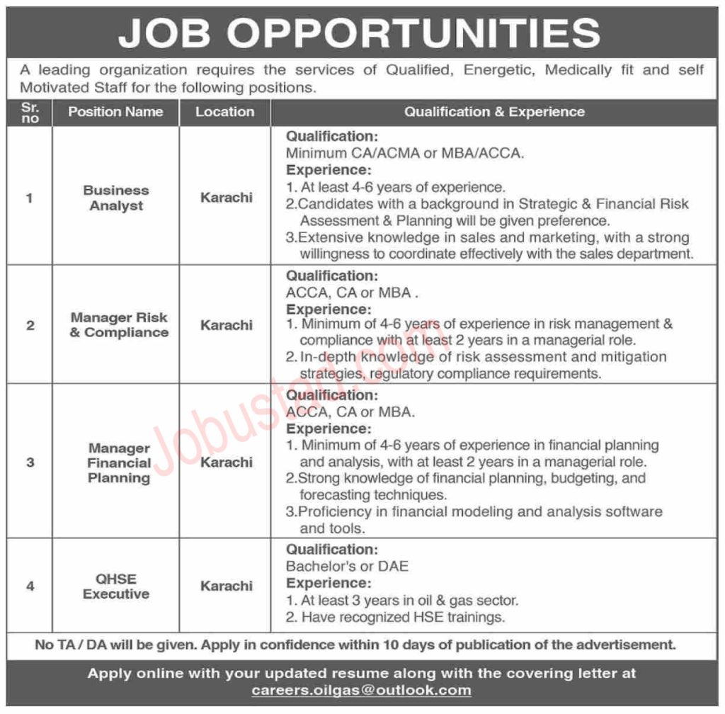 New Managers Jobs in Karachi June 2024