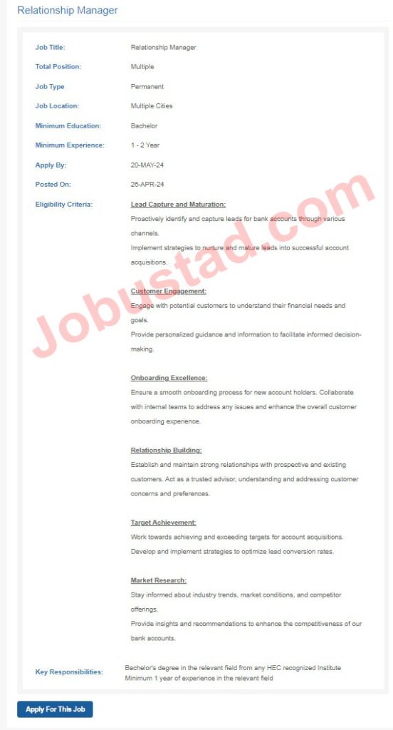 UBL Bank Jobs
