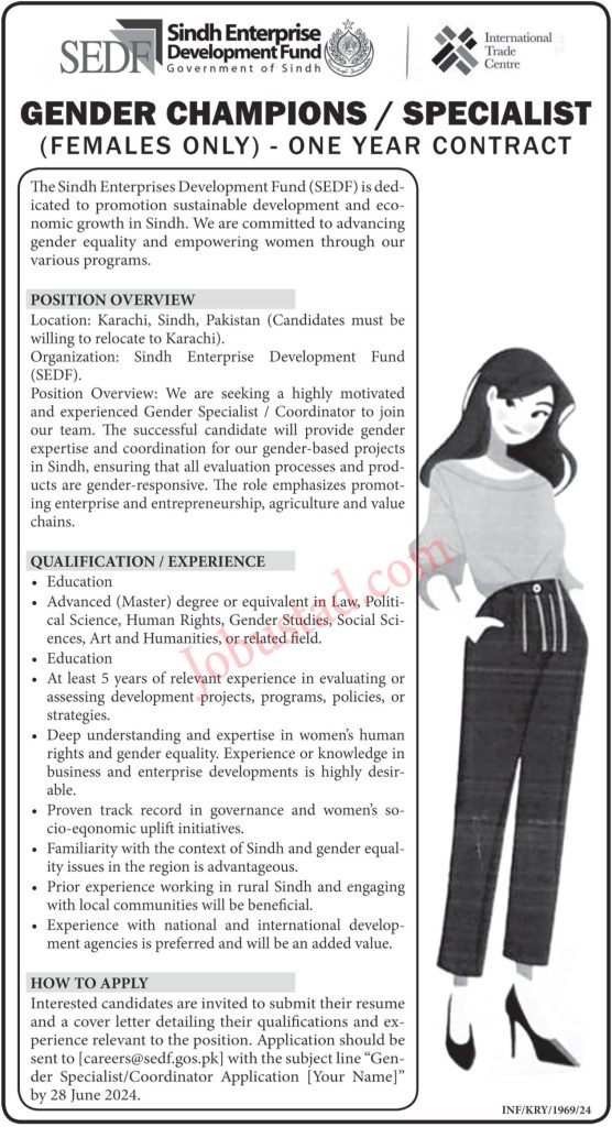Latest SEDF Jobs in Karachi June 2024