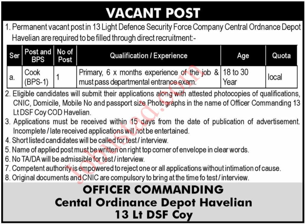 Class 4 Jobs