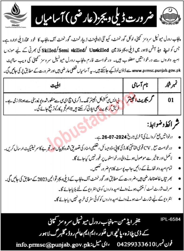 New Municipal Committee Jobs in Lahore July 2024
