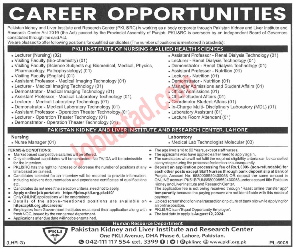 PKLI Jobs 2024