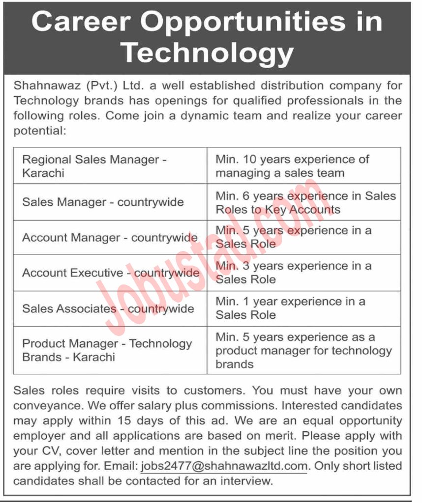 Latest Shahnawaz Company Pvt Limited Jobs in Karachi July 2024