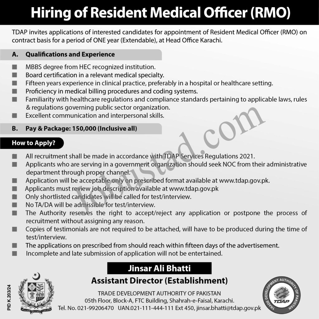 Latest Trade Development Authority of Pakistan Jobs in Karachi July 2024