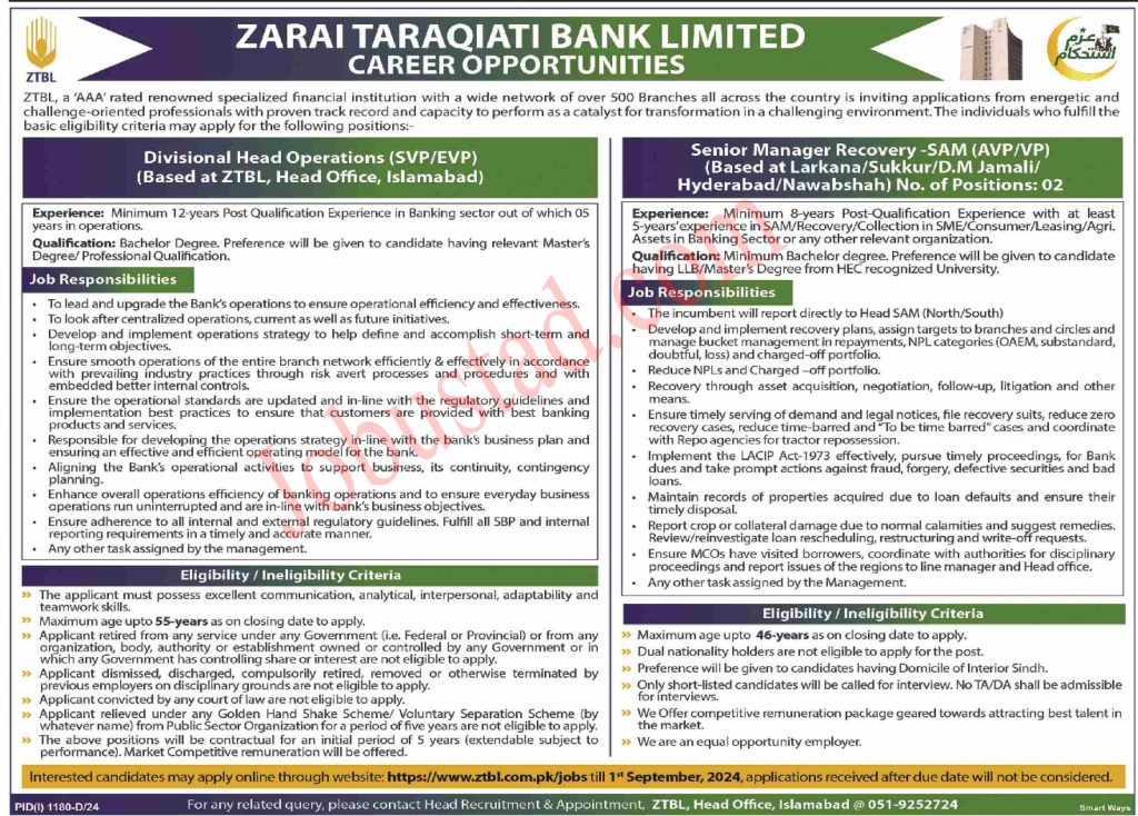 ZTBL Jobs 2024