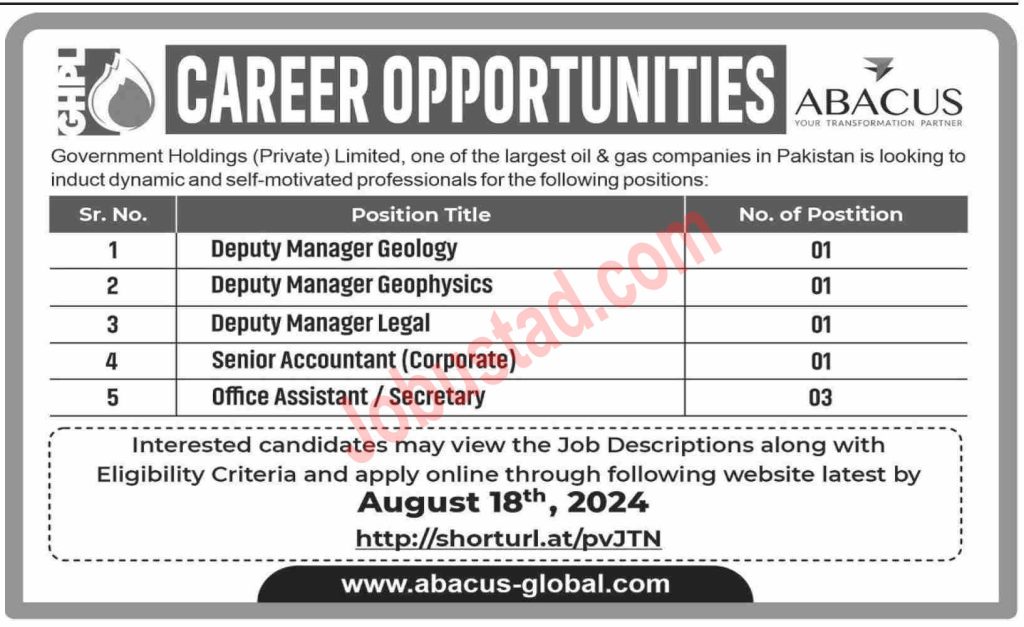 Private Oil and Gas Company Jobs in Karachi August 2024