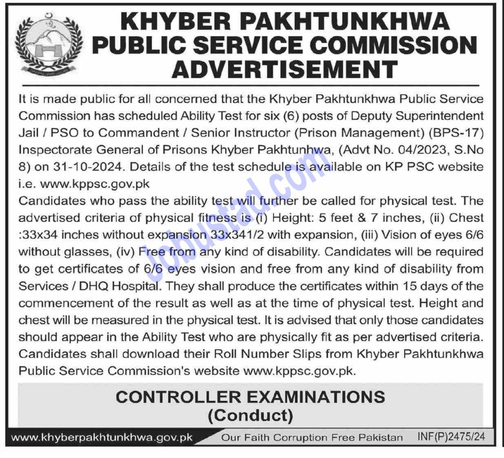 New KPPSC Jobs Advertisement 04/2024