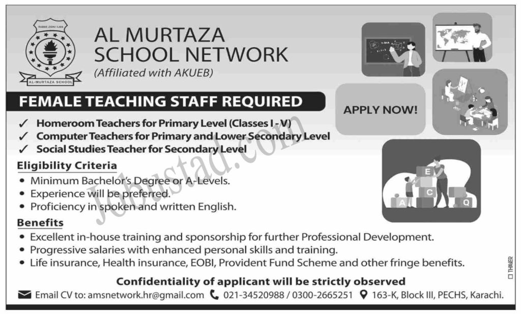 Latest Females Teachers Jobs in Karachi November 2024