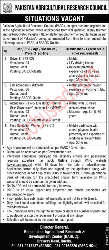 PARC Jobs