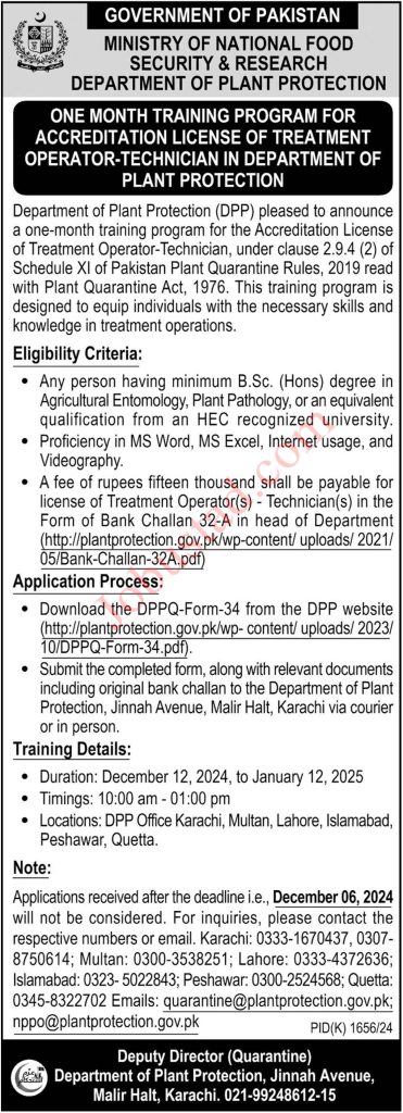 Ministry of National Food Security and Research Jobs