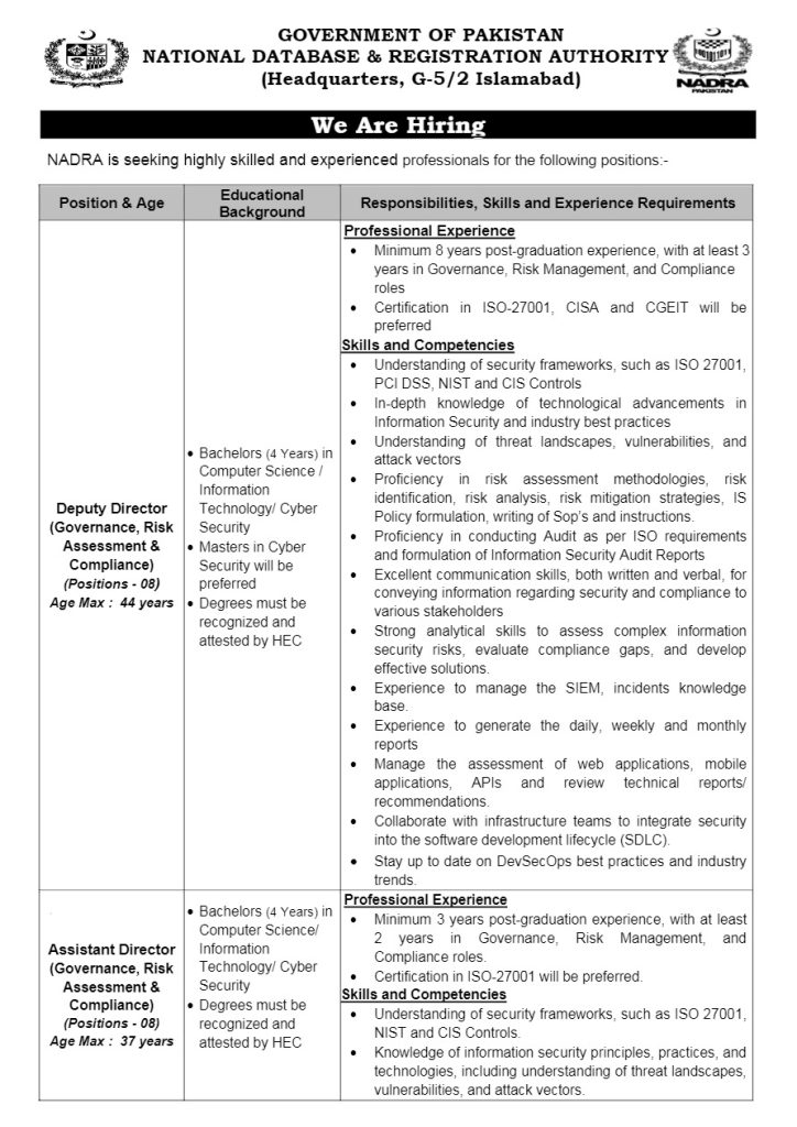Nadra-jobs