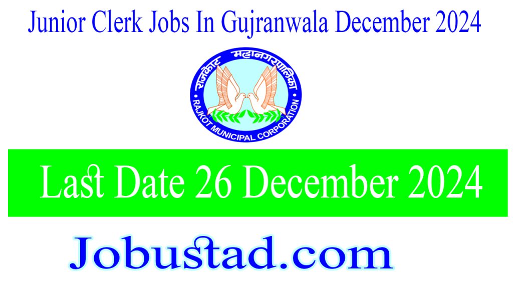 Junior Clerk Jobs In Gujranwala December 2024