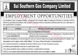 Latest SSGC Jobs in Karachi December 2024 - Sui Southern Gas Company Limited Jobs