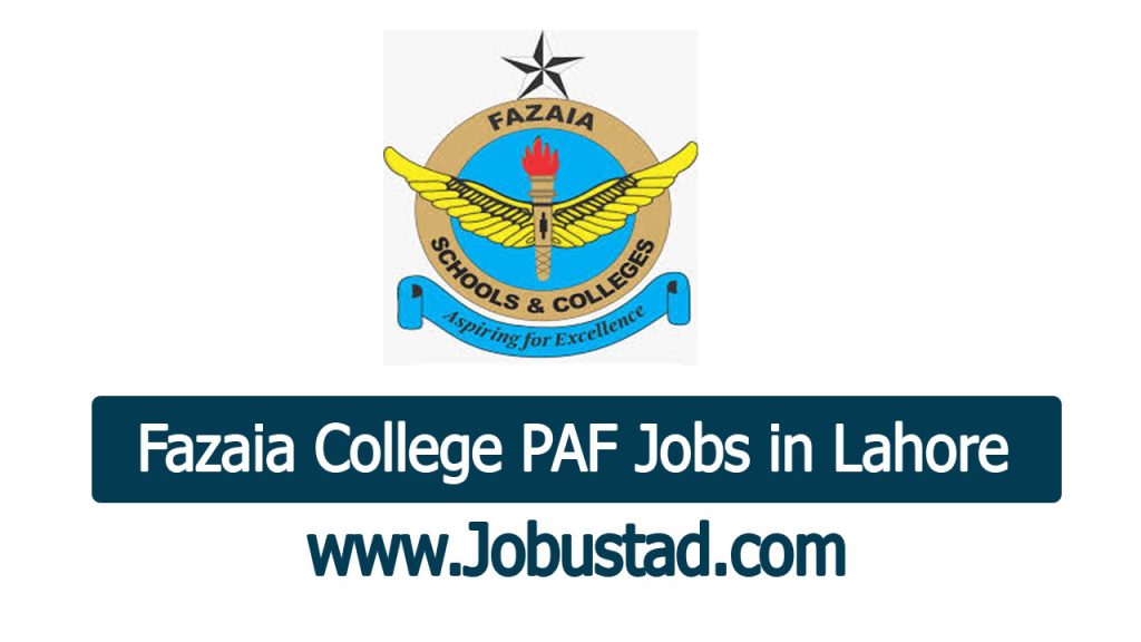 New Fazaia College PAF Jobs in Lahore December 2024