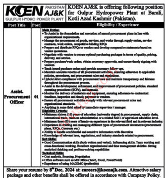Gulpur Hydro Power Plant Jobs in Kotli