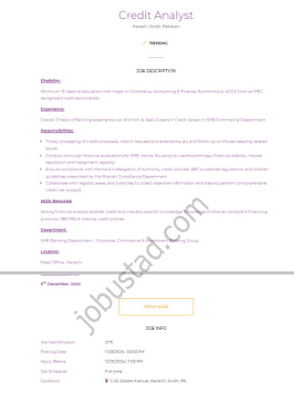 Meezan Bank Jobs in Karachi December 2024