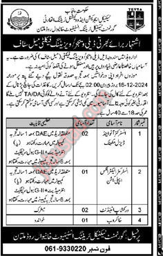 TEVTA Jobs in Punjab