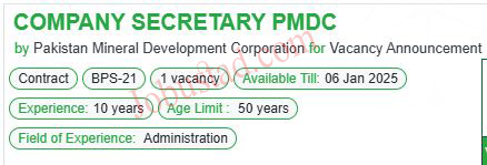 Company Secretary Jobs In Islamabad January 2025 Advertisement