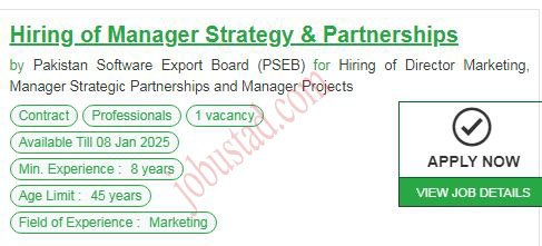 Latest Manager Strategy Jobs in Islamabad January 2025
