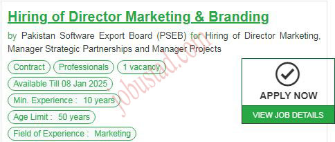 Latest PSEB Jobs in Islamabad January 2025