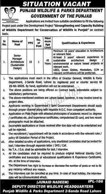 Senior Manager Jobs In Lahore January 2025 Advertisement