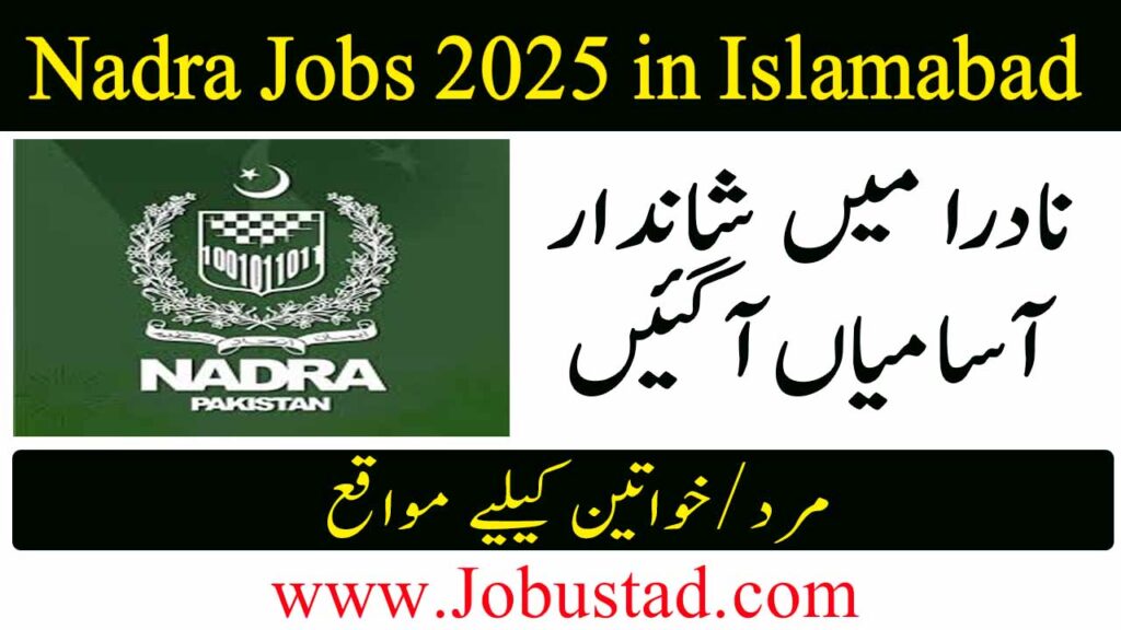 New Nadra Jobs Opportunities in Islamabad January 2025