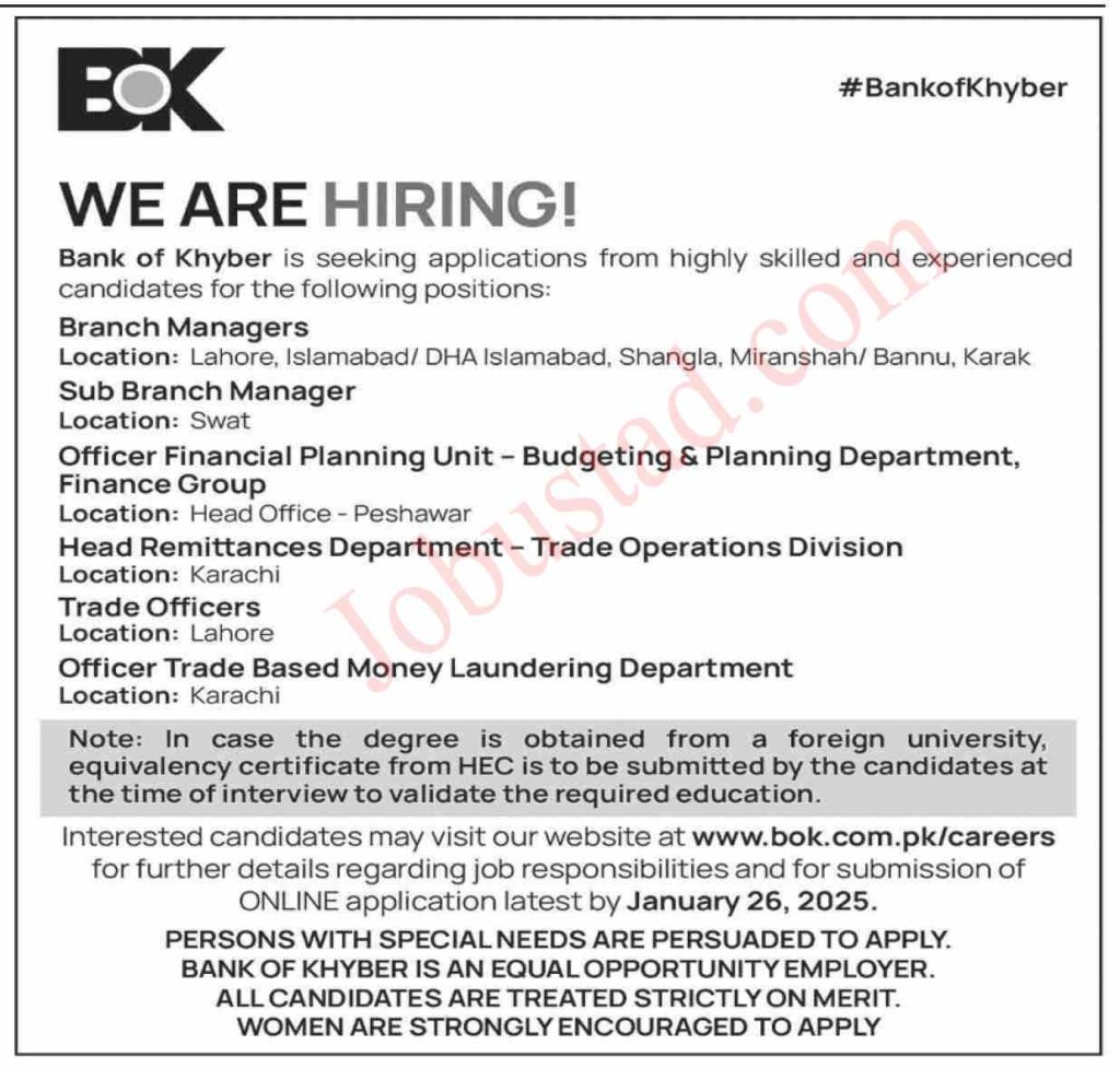 BOK Jobs