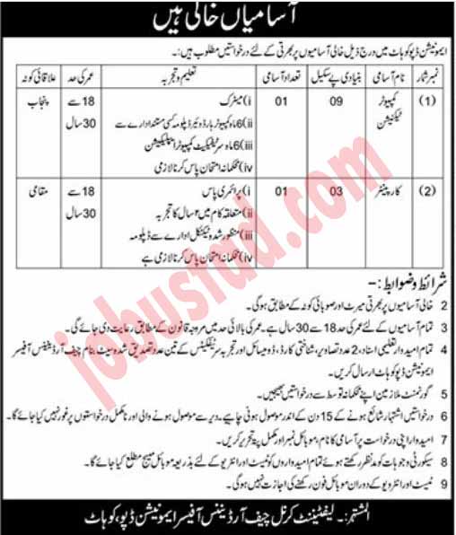 Pak Army Civilian Jobs