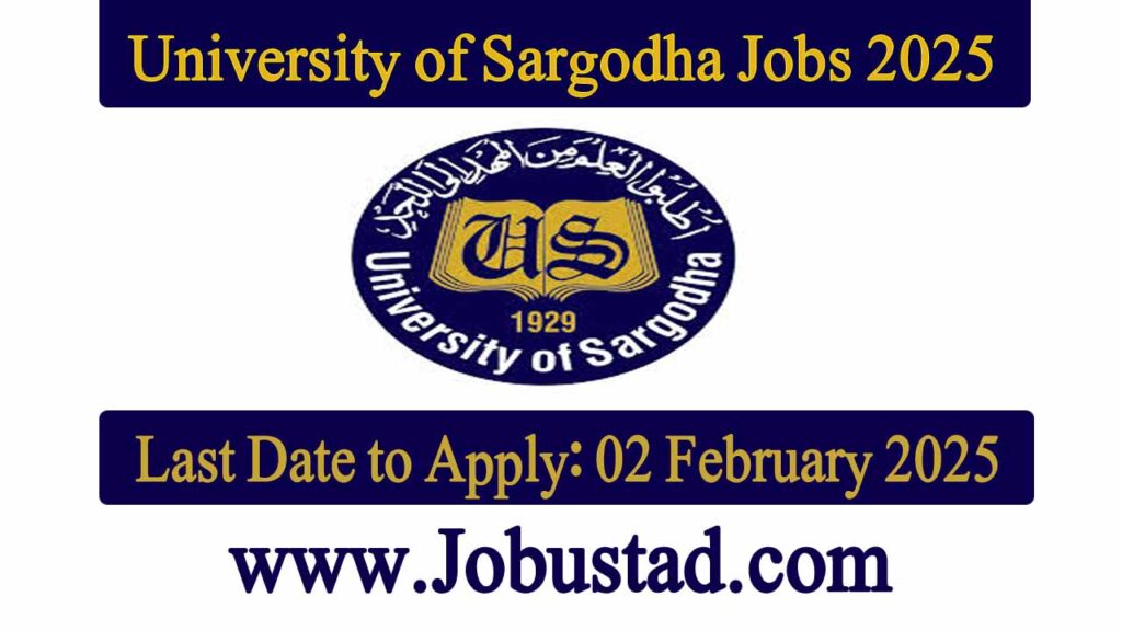 Latest University of Sargodha Jobs January 2025