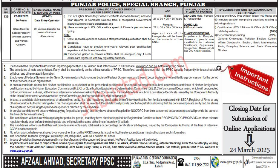 30 Data Entry Operator DEO Jobs in Punjab March 2025