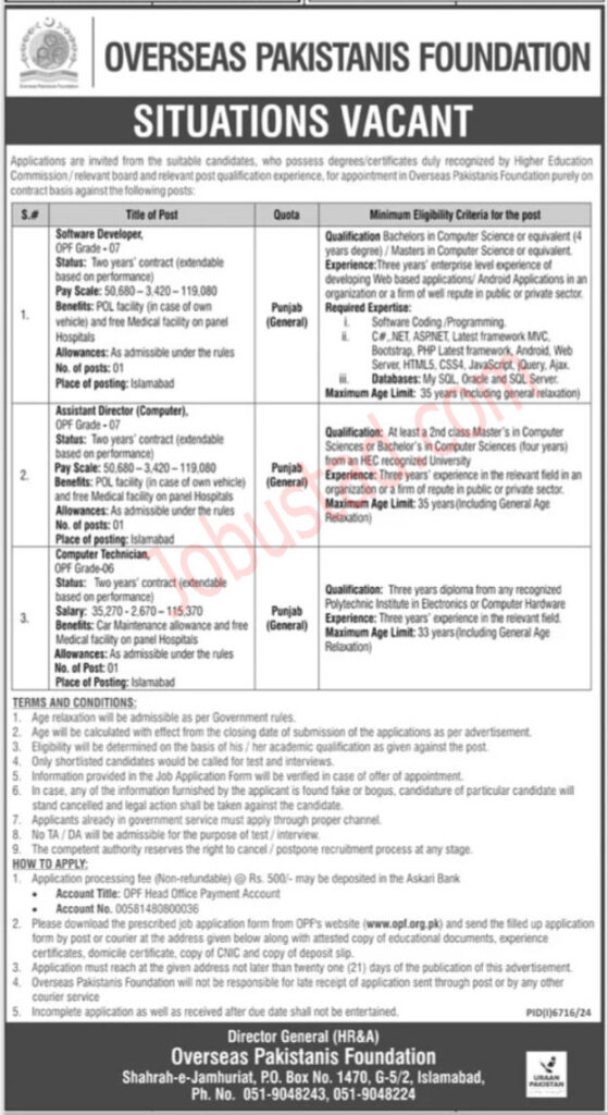 OPF Jobs
