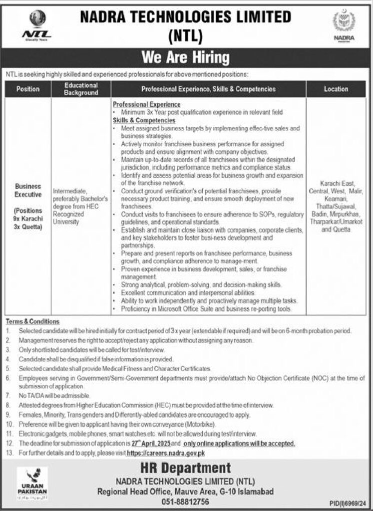NADRA-Jobs
